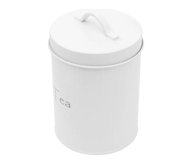 Altom Puszka metalowa z reliefem prążki 11x11x15 cm dek. Tea - 1580534 - zdjęcie 2